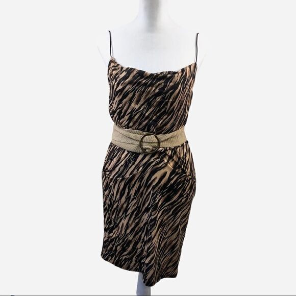 ASOS NWT Animal Print Mini Dress Size 6 - Picture 1 of 9
